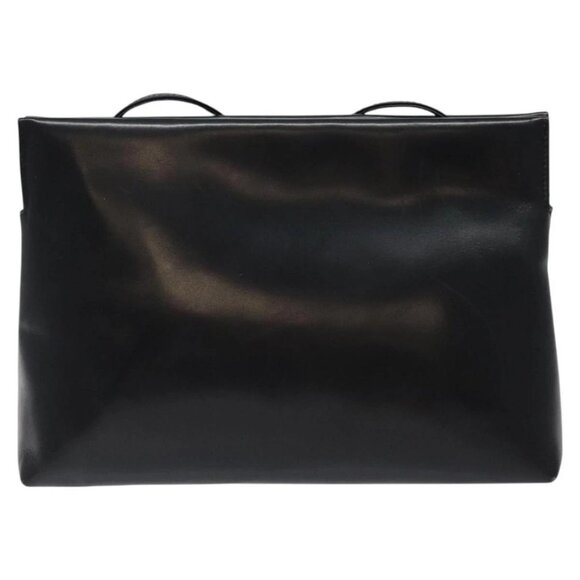 Salvatore Ferragamo Vala Shoulder Bag Leather Black Gold Auth - Picture 3 of 16